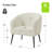 Cadie 27.5"W Modern Boucle Armchair with Metal Legs-104290518