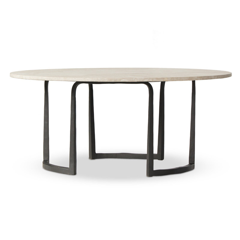 Axtell Coffee Table- Small-Lunar Marble, 17" H x 40" L x 40" W