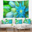 Tapisserie florale florale verte-28496331