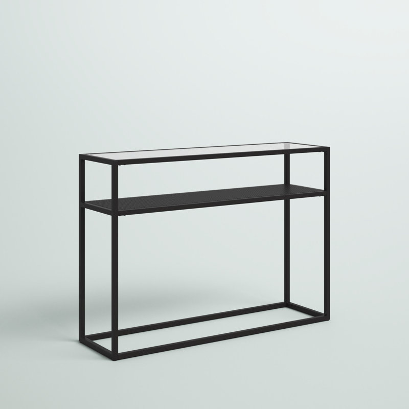 Nellie 42'' Glass Top Console Table