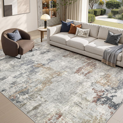  Dagmar Washable Neutral Boho Area Rug