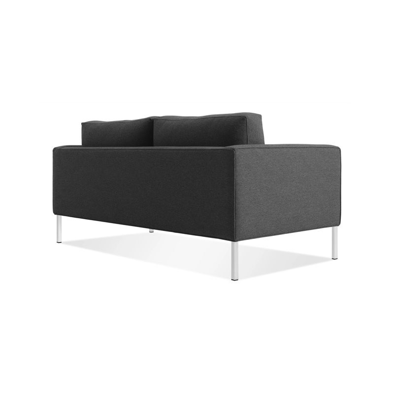 Paramount Loveseat, Sanford Ceramic Crossweave, Stainless Steel