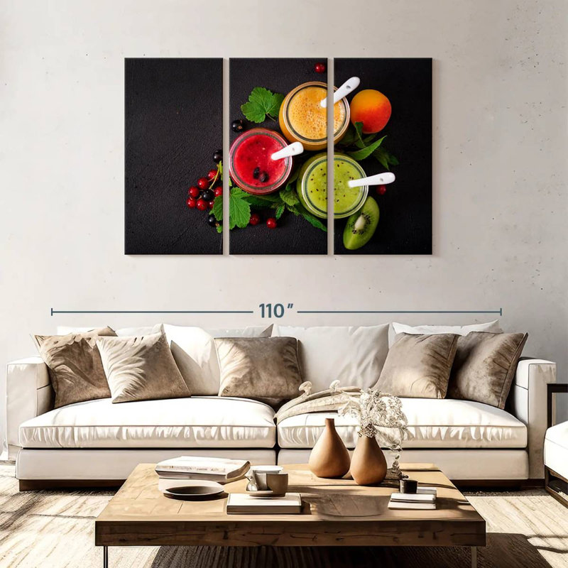 Yarlin Assorted Fruit Smoothies, 48" H x 74" W