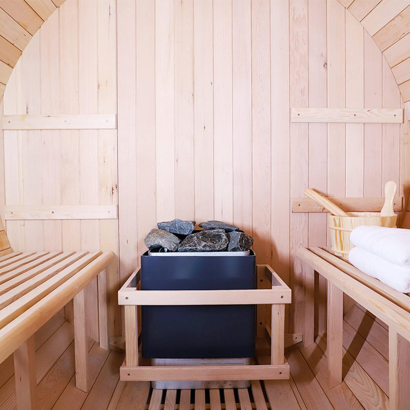 Direct Wicker 4 - Person Outdoor Traditional Steam Sauna in Hemlock