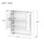 Armoire murale de salle de bain moderne avec portes à double miroir - Options de tablettes réglables peintes en blanc et peu encombrantes