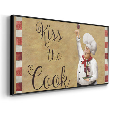 Kiss The Cook- Framed Gallery Wrapped Canvas -Ready to Hang