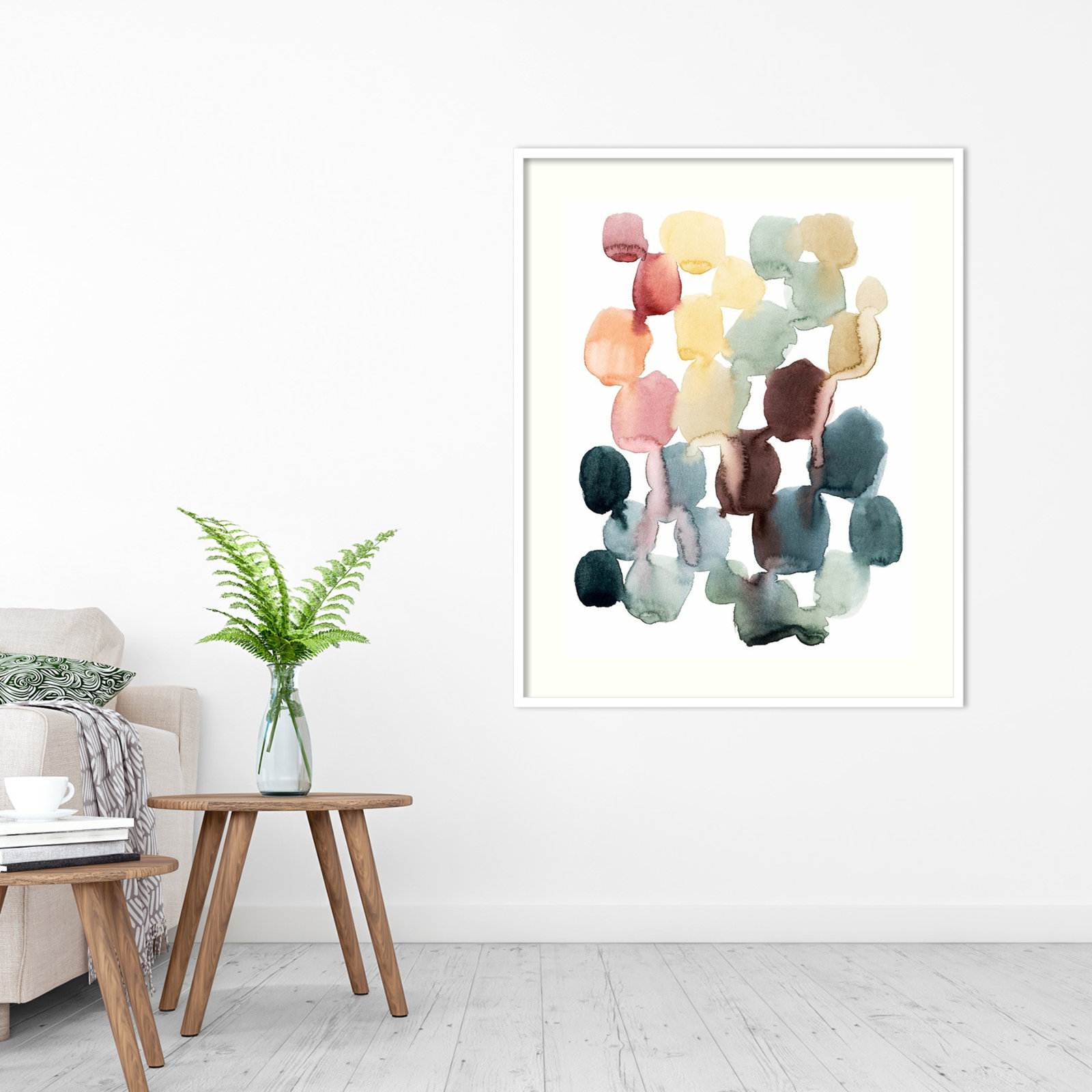 Desert Stones II by Grace Popp, White Framed Paper, 41" H x 33" W