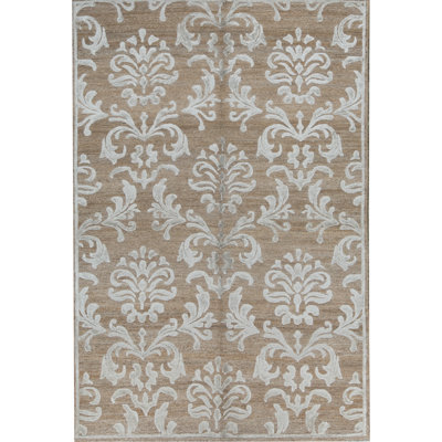 Himalayan Floral Area Rug in Sand