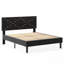 Structure de lit grand moderne avec pieds et tête de lit tapissier, support de tête de lit de couleur noire-1310259728