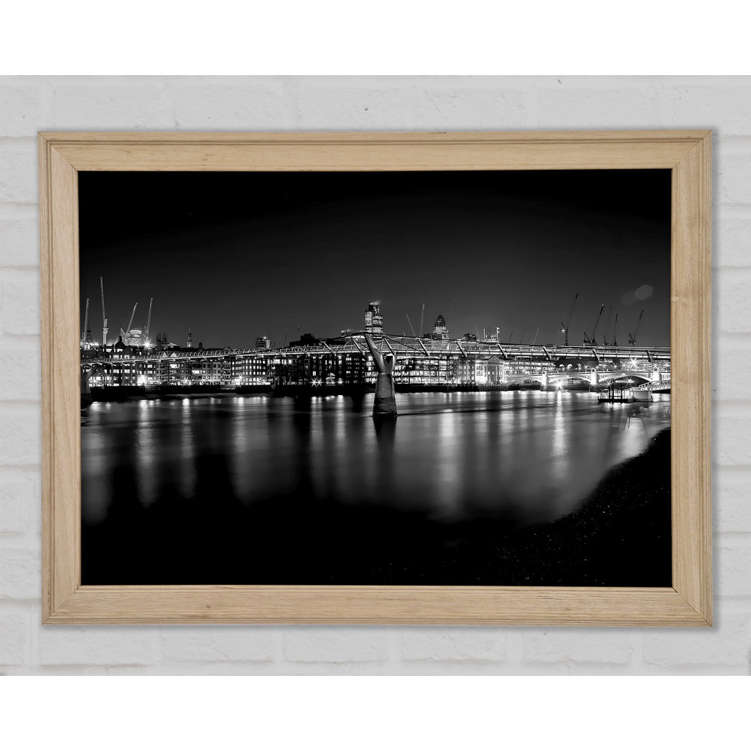 London Thames Black And White Nights - Druck