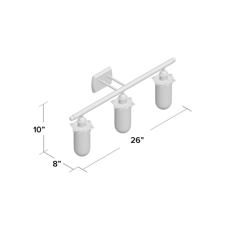 Calixta 3 - Light Dimmable Vanity Light, Oil Rubbed Bronze, Clear