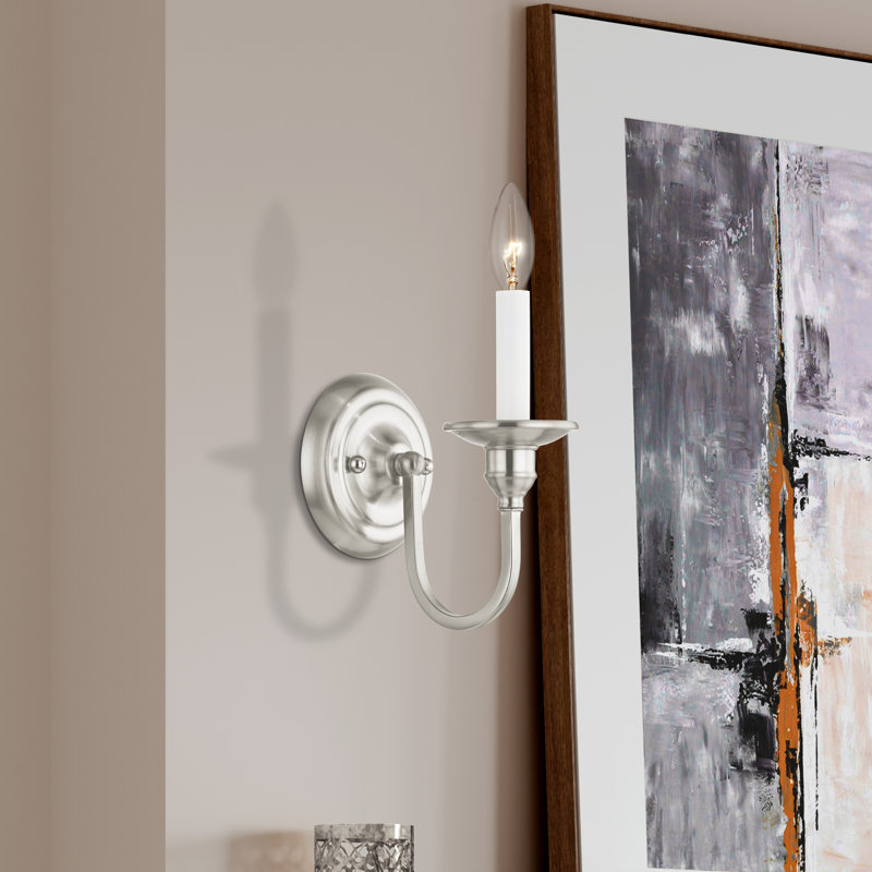 Applique murale 1 lumière Eckard, Nickel brossé