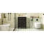 Meuble-lavabo de 24 po avec lavabo en céramique, meuble-lavabo simple à 3 tiroirs, couleur noire et noir, facile à installer, tiroirs rétro en métal