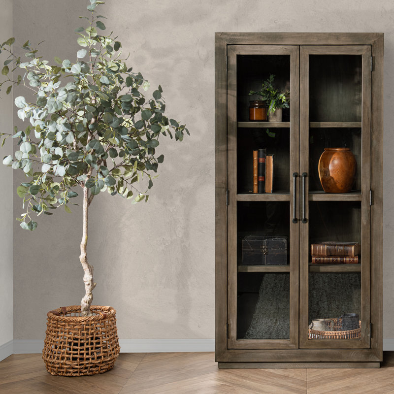 Kinston Dining Cabinet, Distressed Brown