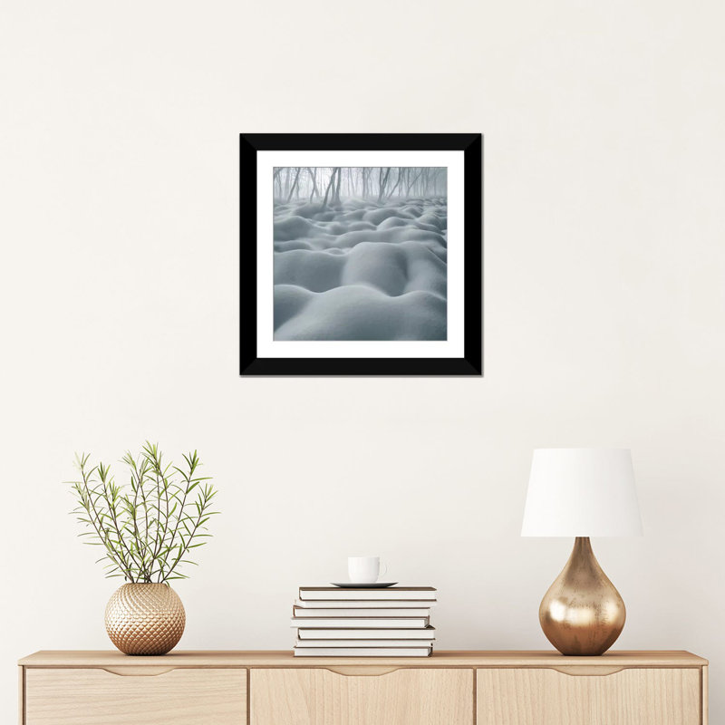 «Dune» par Adrian Borda - reproduction de photo sur toile tendue, H 16 po x l 16 po x P 1 po, Papier d'art encadré noir