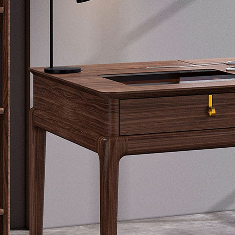 North American walnut desk with drawers