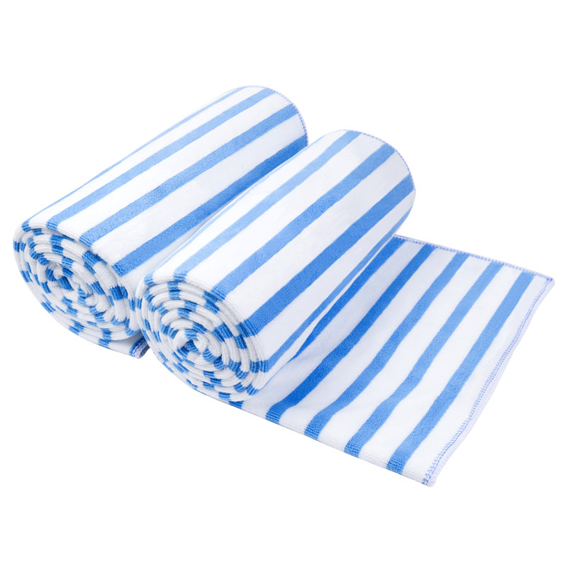 Sonja Lightweight Beach Towel, Stripe Blue