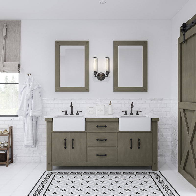 Paisley 72'' W Double Vanity, Grizzle Gray, No
