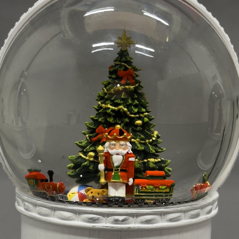 Santa and Christmas Tree 21cm Figurine