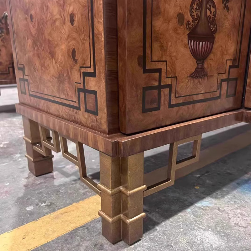 Buffet brun massif et bois manufacturé