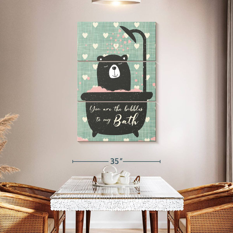 Tergel Bubbles To My Bath Humour Quote, 50" H x 32" W