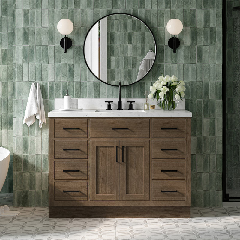 48" Single Bathroom Vanity Base Only, White