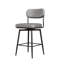 Ensemble de 2 tabourets de bar rotatifs à 360 ° avec tabourets de bar et coussins en cuir