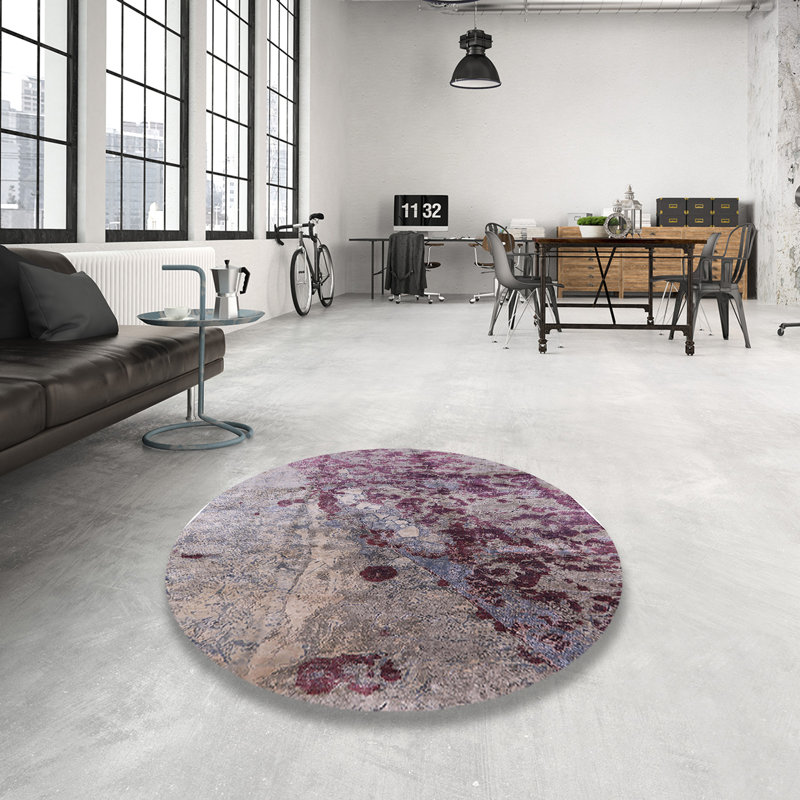 Tapis mauve / ivoire / gris Brentry, Rond 4 pi