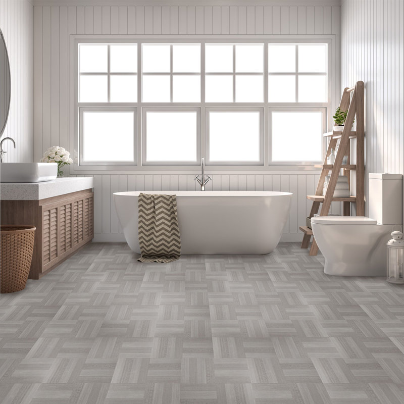 Sterling Ash Grey Wood 12" x 12" 1.2mm Vinyl Tile, Ash Gray Wood