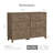 Hawthorne 47.2'' W 6-Drawer Dresser, Herringbone Double Dresser Storage Chest