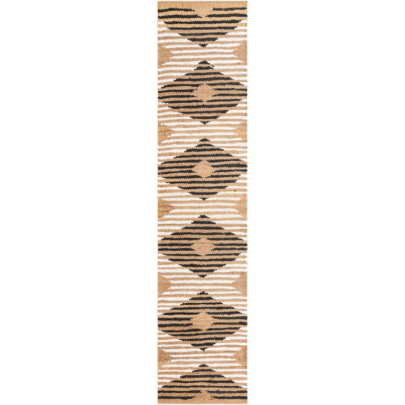Kejsi Cotton Abstract Indoor Rug, Runner 2'7" x 12'