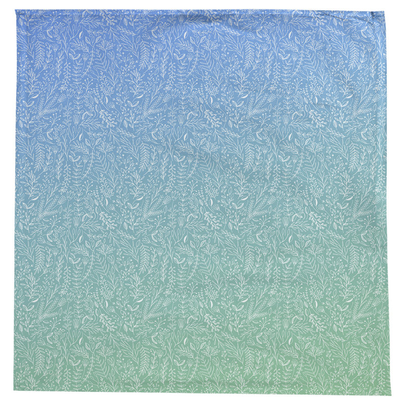 Leffel Ditsy Floral Pattern Tablecloth, Blue/Green