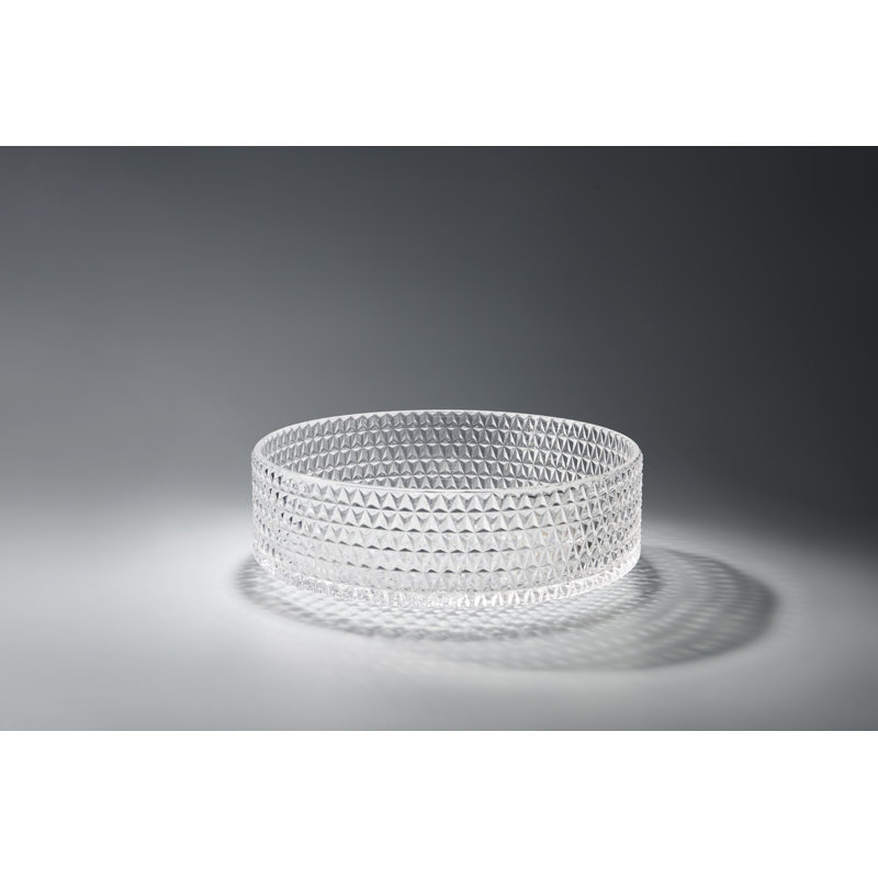 Selected 15.55'' Glass Circular Bathroom Sink, Crystalline Clear