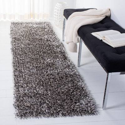 Tapis gris / ivoire touffeté à la main Cimah