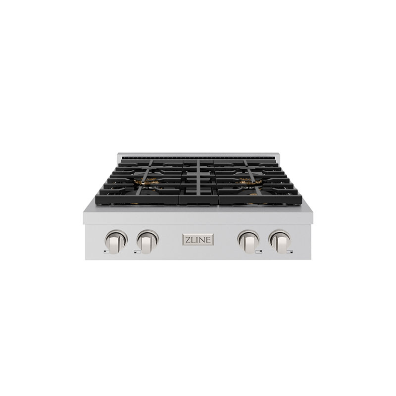 ZLINE 30 in. Paramount Gas Rangetop with 4 Burner DuoPro Cooktop in Stainless Steel, Stainless Steel