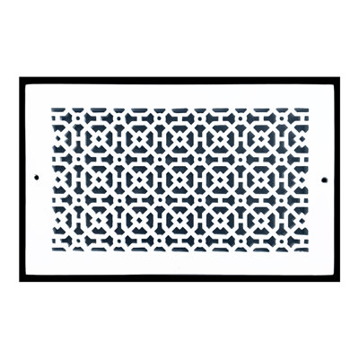  Ouverture de conduit 8 po x 12 po AIR RETOUR | Grille d'air lourde en fonte d'aluminium (10 po x 14 po au total) | Thermolaqué