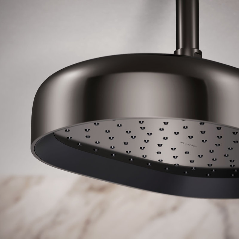 Statement™ 2.5 GPM Round 12 in. Rainhead with Katalyst Air-Induction Technology, Vibrant Titanium, Oval, 2.5 GPM