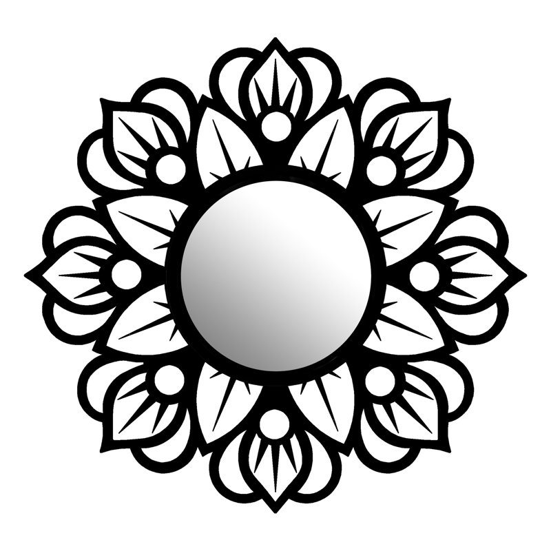Aybar Metal Flat Wall Mirror