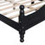 Structure de lit double en bois pleine grandeur, lit plateforme de style rétro avec support en lattes de bois, noir-1943936469-1943936468