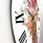 Horloge murale vintage avec livres anciens et fleurs sauvages-60327033