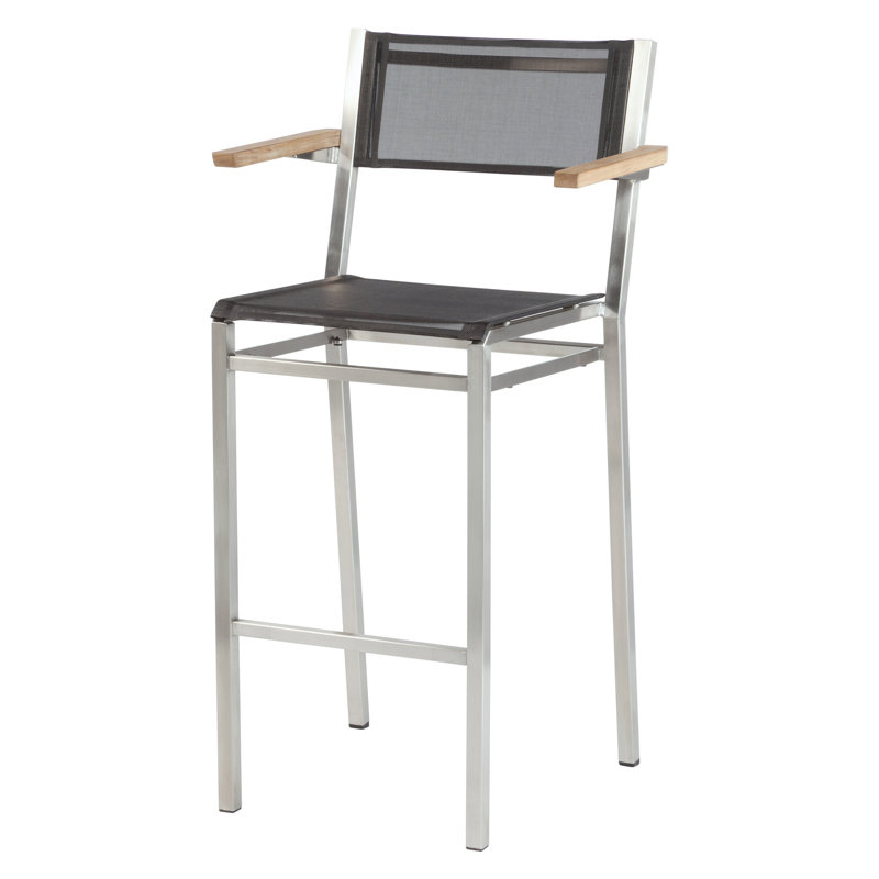 Equinox Outdoor Dining Chair, Charcoal, 29"