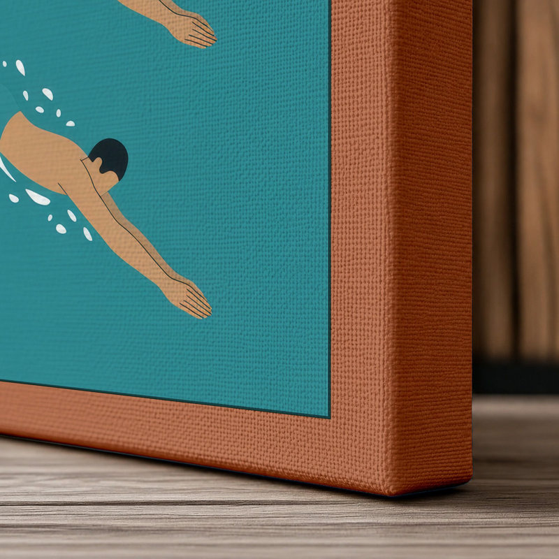 Flight in Formation Modern - Wrapped Canvas, 30x20 - 76.2 x 50.8 cm, Terracotta Border