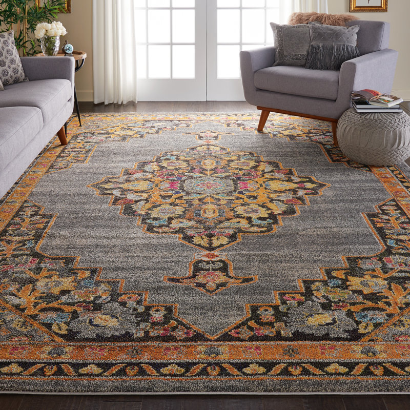 Tapis traditionnel bohème Veronique, Rectangle 8 pi 9 po x 11 pi 9 po