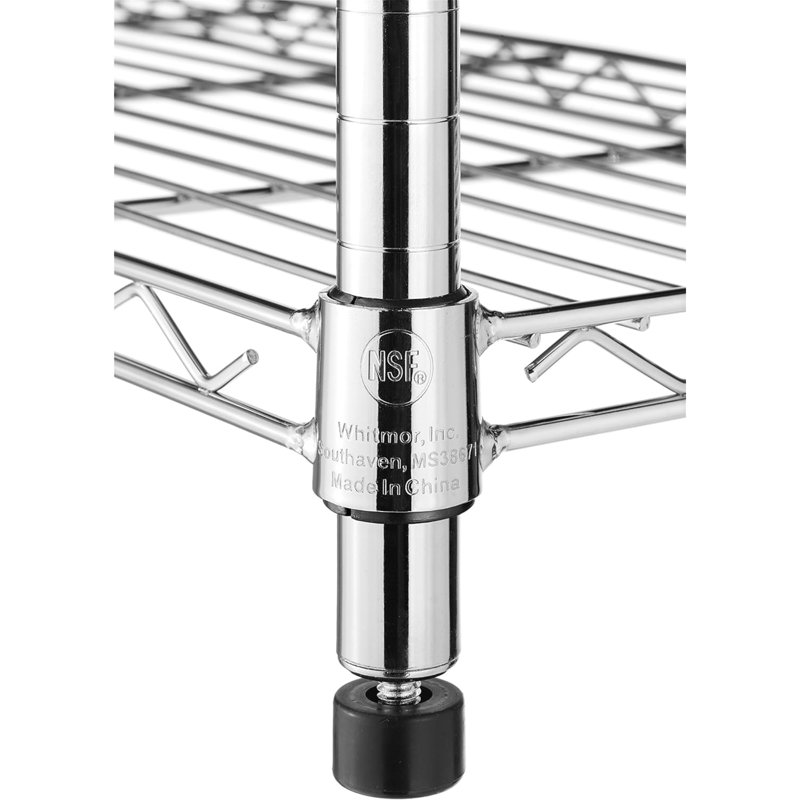 Étagère à 5 niveaux, tablettes de rangement en métal, capacité de 400 lb par tablette, 2000 lb au total, tablette réglable robuste, facile à assembler pour la cuisine, le garage, les plantes, L 36 po x l 14 po x H 72 po, chrome