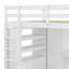 Lit mezzanine avec garde-robe intégré, bureau, tablettes de rangement et tiroirs-23809356