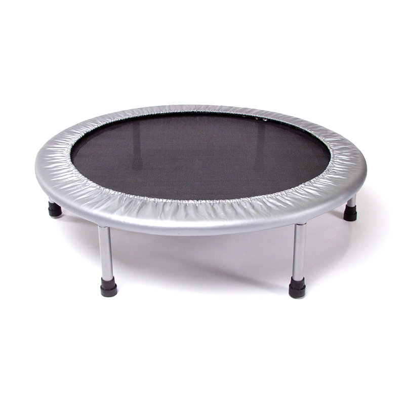 Stamina Products 36 Inch Folding Quiet and Safe Trampoline for Cardio, Silver