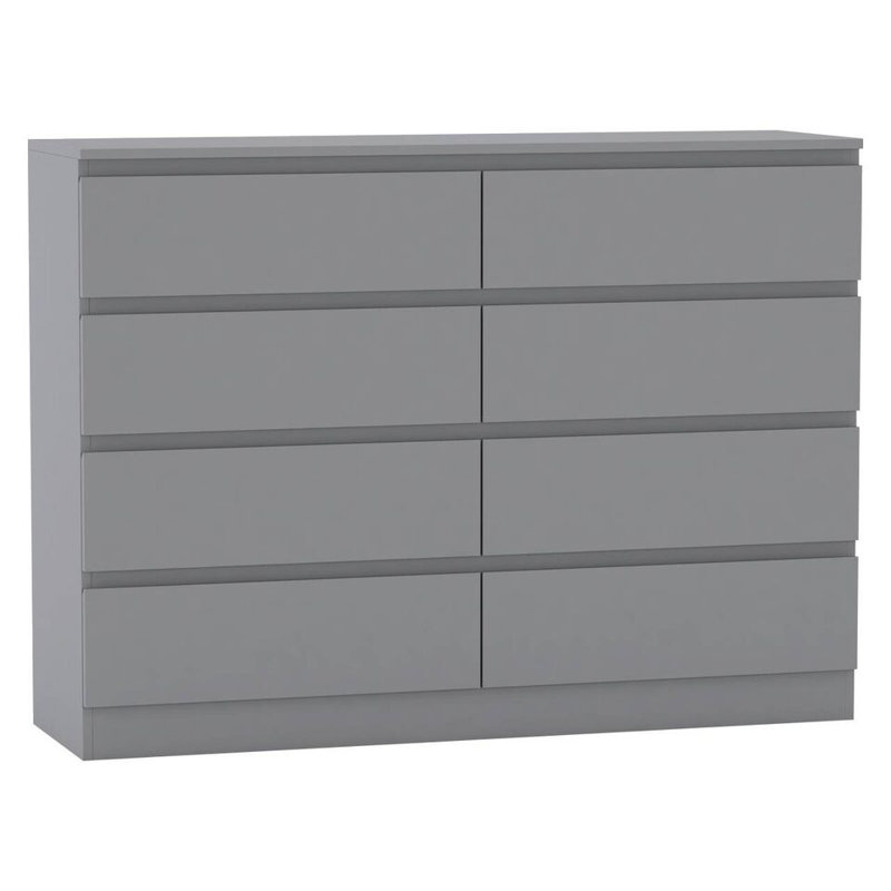 Sinahi 120cm W Chest of Drawers, Grey Carcass/Grey
