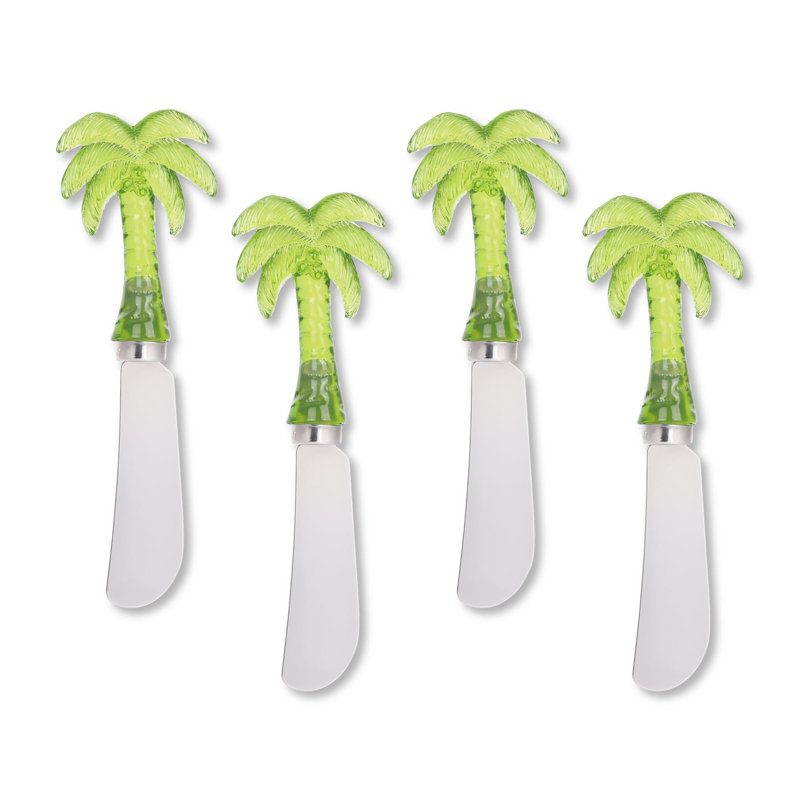 Palm Tree Transparent Polyresin Cheese Spreader, S4