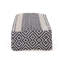 Pouf rectangulaire bleu et blanc Juniper