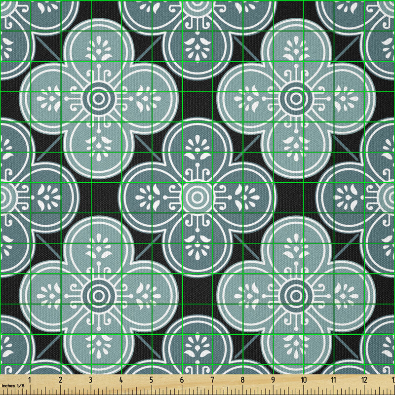 Deian Floral Mediterranean Oriental Multi-Purpose Fabric